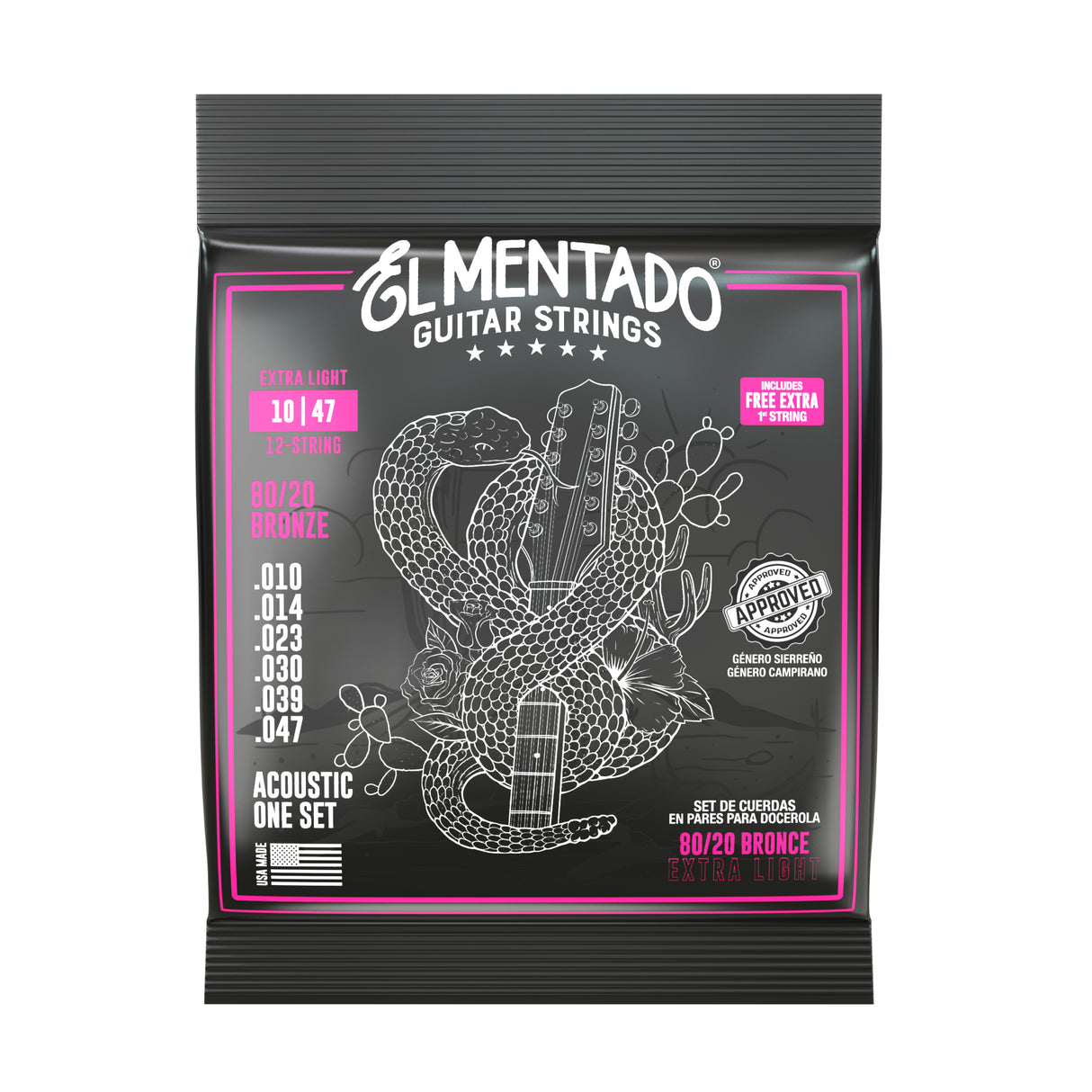 10|47 80/20 BRONZE Docerola Guitar Strings (Pairs) | EL MENTADO™