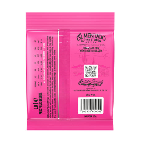 10|47 PHOSPHOR BRONZE : Docerola Guitar Strings (Pairs) 12-PACK | EL MENTADO™