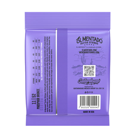 11|52 PHOSPHOR BRONZE : Acoustic Guitar Strings 3-PACK | EL MENTADO™
